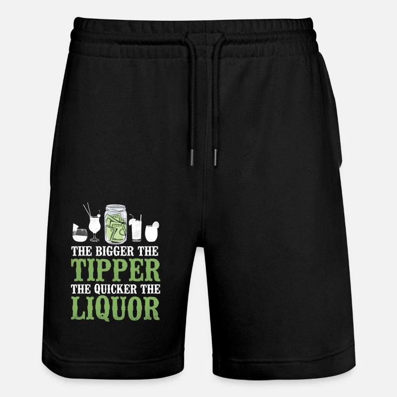 Bartender Mixologist The Bigger - Stanley/Stella Trainer Unisex Organic Jogging Shorts - black