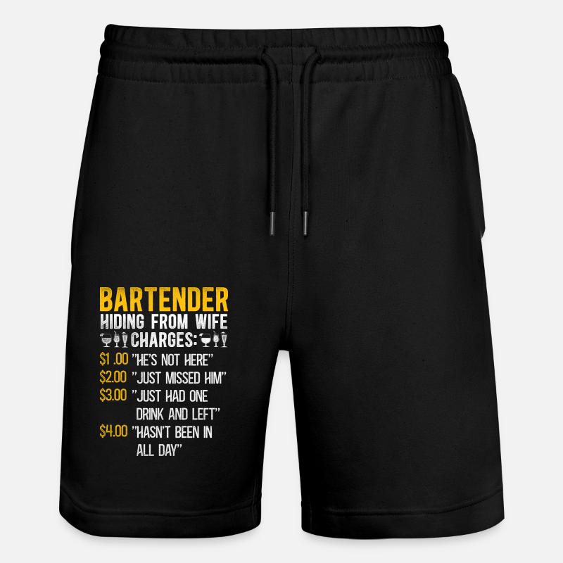 Bartender Mixologist Bartender - Stanley/Stella Unisex Bio Joggingshorts Trainer  - Schwarz
