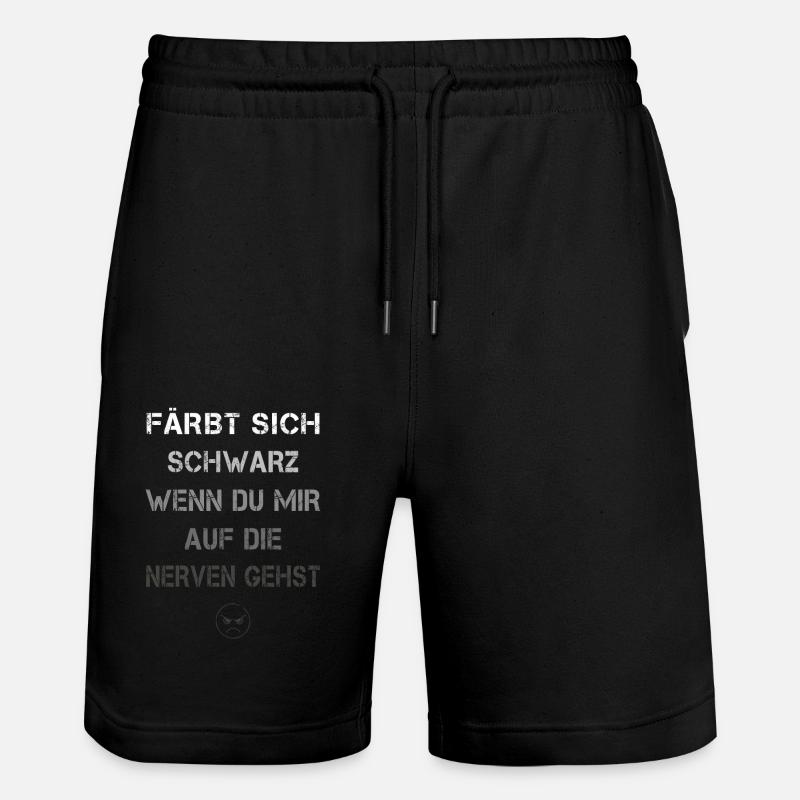 Färbt sich schwarz - Stanley/Stella Unisex Bio Joggingshorts Trainer - Schwarz