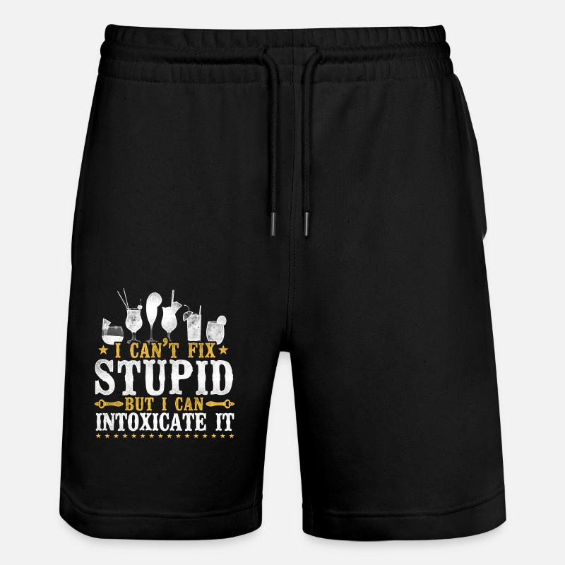 Bartender Mixologist I Can't Fix - Stanley/Stella Unisex Bio Joggingshorts Trainer  - Schwarz
