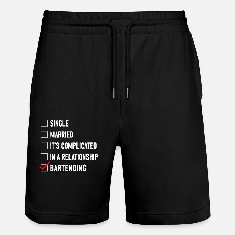 Bartender Mixologist Single - Stanley/Stella Trainer Unisex Organic Jogging Shorts - black