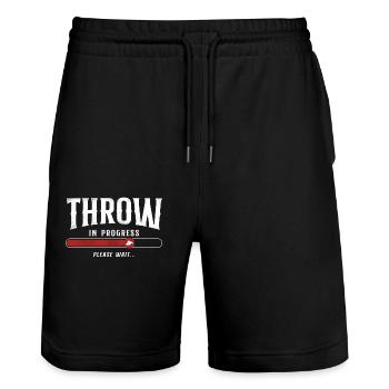 Cornhole Team Bean Bag Player - Stanley/Stella Unisex Bio Joggingshorts Trainer  - Schwarz - Vorne - Nik (191cm) & Marisol (170cm)