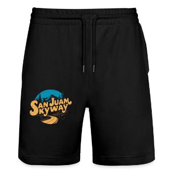 San Juan Skyway Adventure Tour - Stanley/Stella Trainer Unisex Organic Jogging Shorts - black - Front - Nik (191cm) & Marisol (170cm)