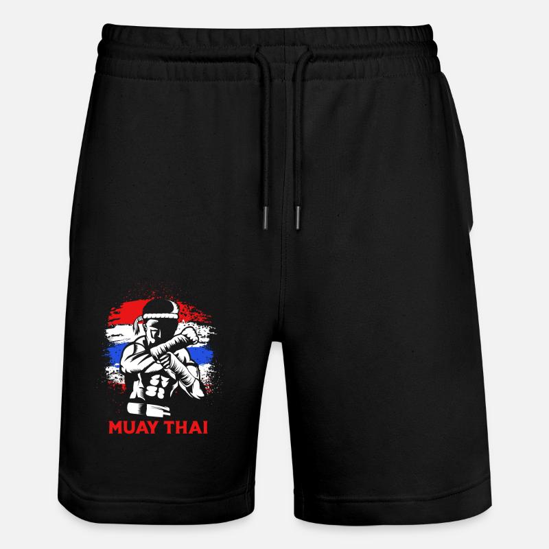 Muay Thai boxen - Stanley/Stella Unisex Bio Joggingshorts Trainer  - Schwarz