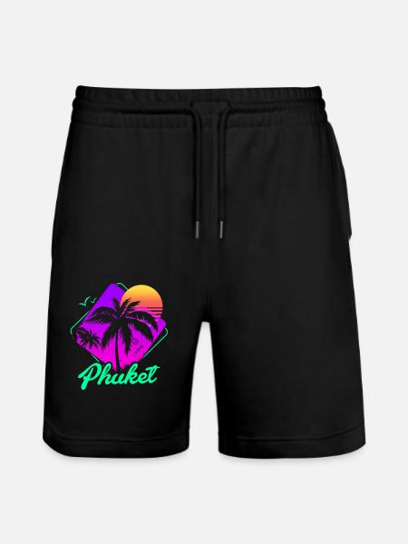 Thailand Thai Language Phuket - Stanley/Stella Trainer Unisex Organic Jogging Shorts - black