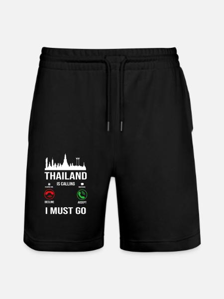 Thailand Thai Language - Stanley/Stella Trainer Unisex Organic Jogging Shorts - black