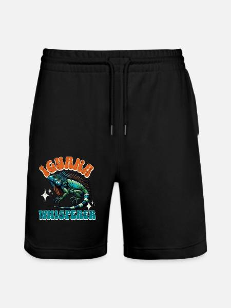 Iguana - Stanley/Stella Trainer Unisex Organic Jogging Shorts - black