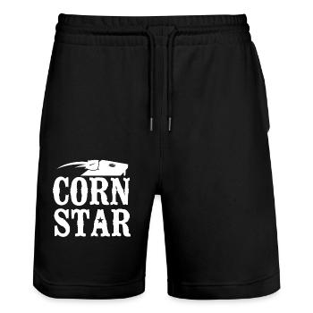 Joueur de sac de haricots de l’équipe Cornhole - Short de jogging bio TRAINER Stanley/Stella unisexe - noir - Devant - Nik (191cm) & Marisol (170cm)