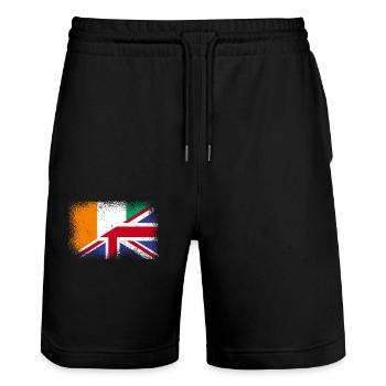 Côte d’Ivoire Grande-Bretagne - Short de jogging bio TRAINER Stanley/Stella unisexe - noir - Devant - Nik (191cm) & Marisol (170cm)