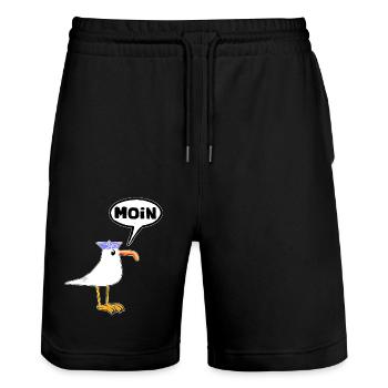 Moin Seagull Bottes en caoutchouc Bottes Speech Bubble - Short de jogging bio TRAINER Stanley/Stella unisexe - noir - Devant - Nik (191cm) & Marisol (170cm)