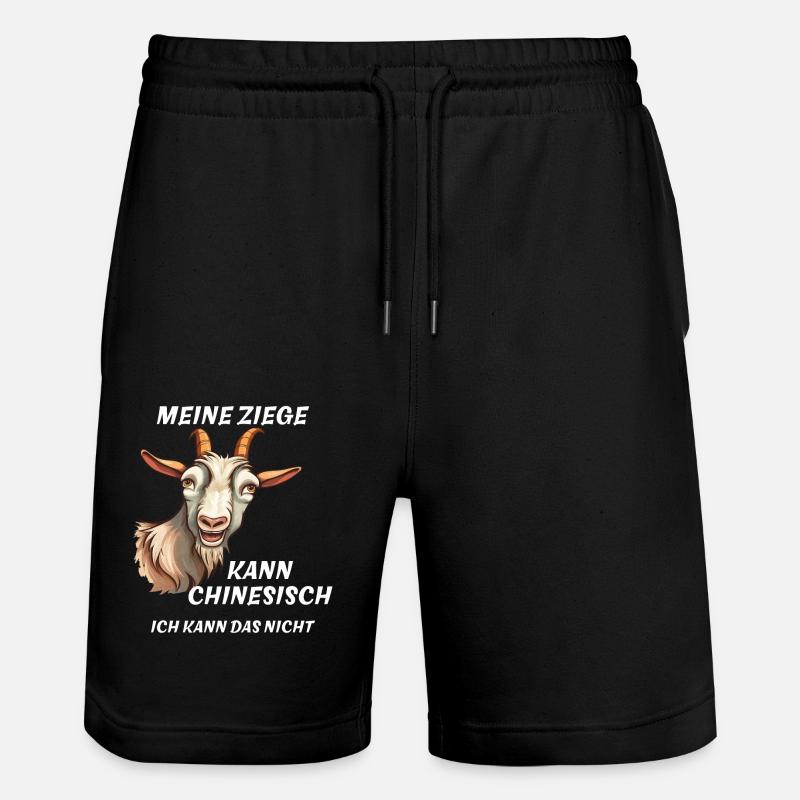 MA CHÈVRE PARLE CHINOIS - Short de jogging bio TRAINER Stanley/Stella unisexe - noir