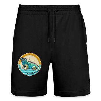 Équateur Quito Guayaquil Équatorien - Short de jogging bio TRAINER Stanley/Stella unisexe - noir - Devant - Nik (191cm) & Marisol (170cm)