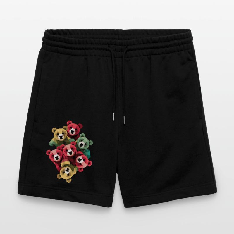 Low Poly Bears Group Artwork Stanley/Stella Trainer Unisex Organic Jogging Shorts