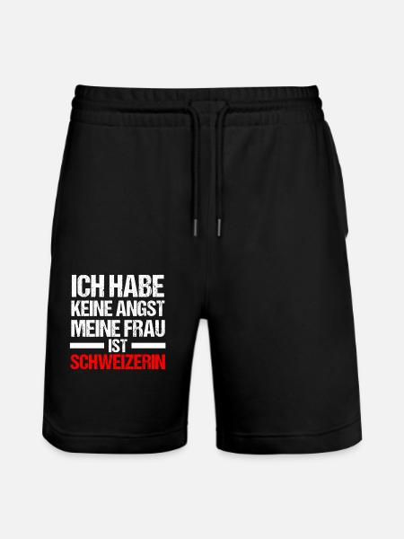 Schweizer Schweiz - Stanley/Stella Unisex Bio Joggingshorts Trainer - Schwarz