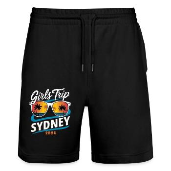 Girls Trip Sydney 2024 - Stanley/Stella Unisex Bio Joggingshorts Trainer  - Schwarz - Vorne - Nik (191cm) & Marisol (170cm)