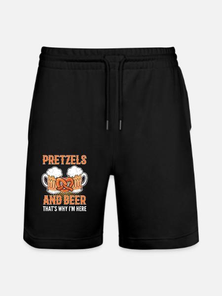 Deutschland Bretzel - Stanley/Stella Unisex Bio Joggingshorts Trainer - Schwarz