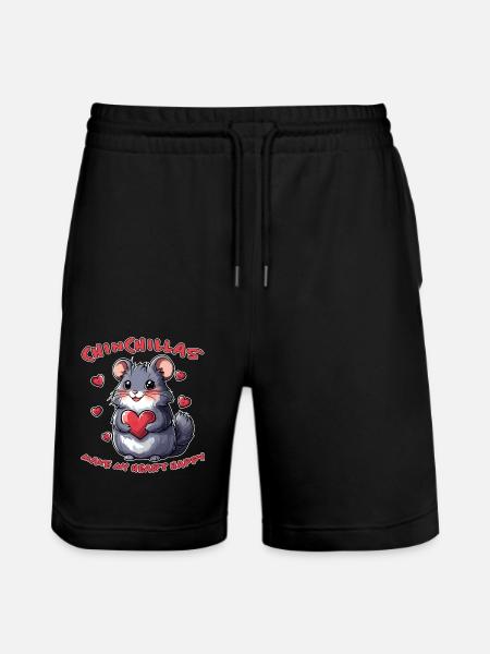 Chinchilla Saying Funny Chinchilla Gift - Stanley/Stella Trainer Unisex Organic Jogging Shorts - black