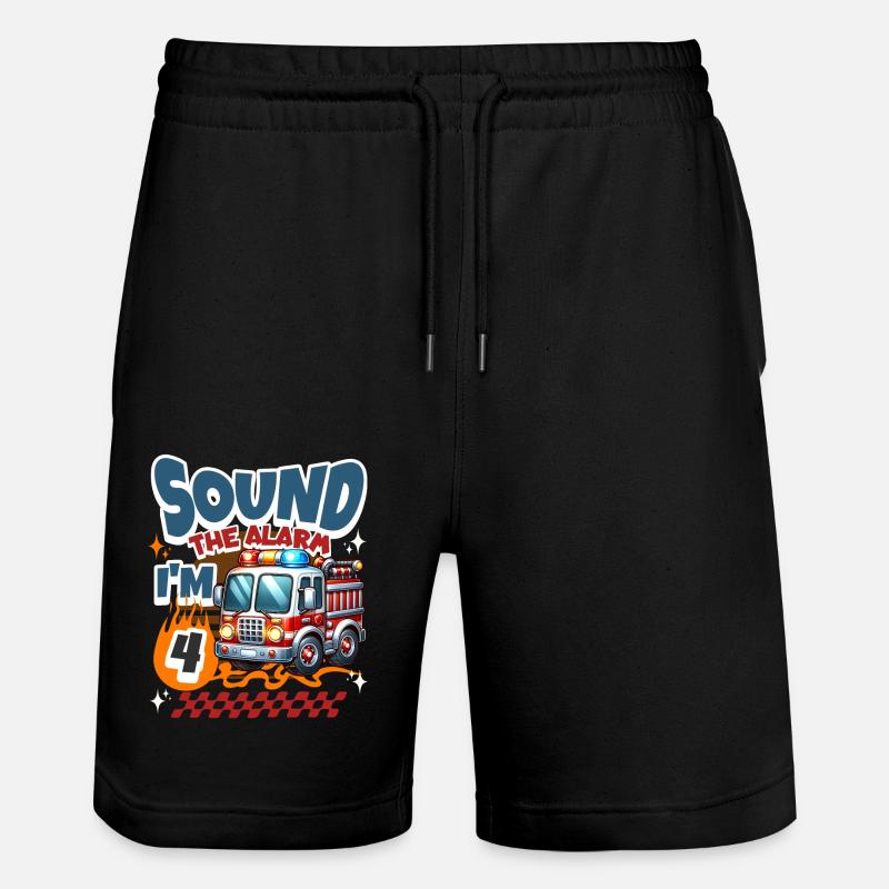 4e anniversaire des pompiers - Short de jogging bio TRAINER Stanley/Stella unisexe - noir