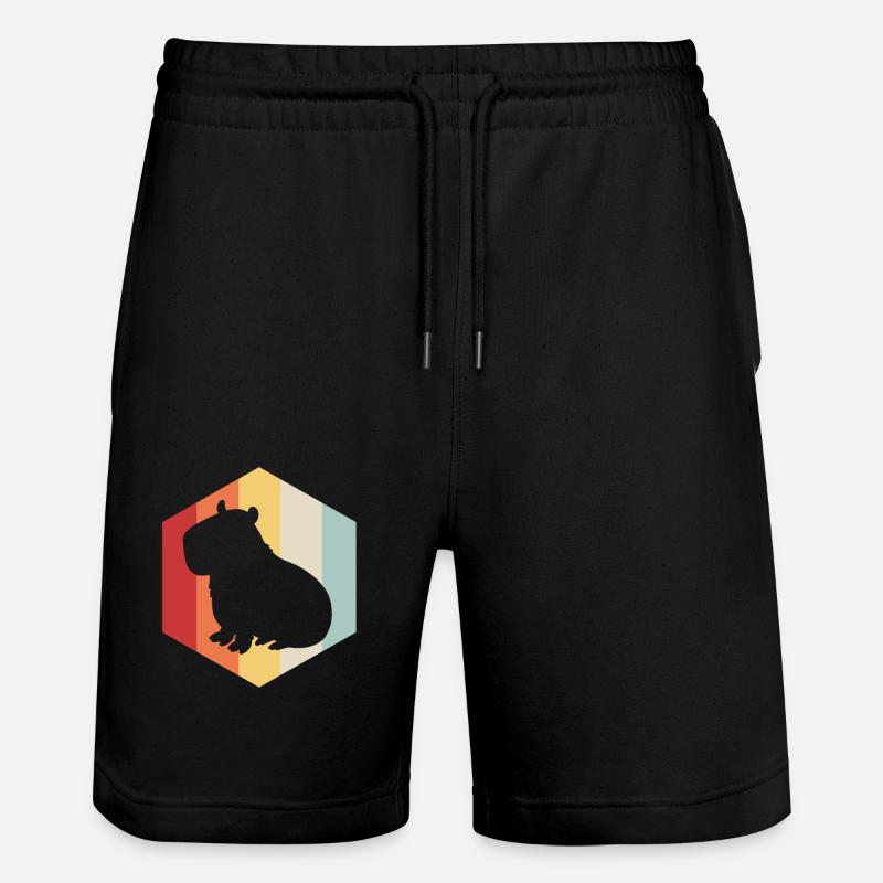 Capybara - Stanley/Stella Unisex Bio Joggingshorts Trainer  - Schwarz