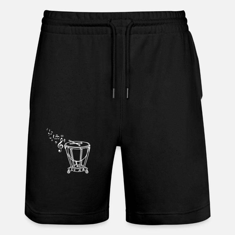 Dessin au trait dessiné Timbales - Short de jogging bio TRAINER Stanley/Stella unisexe - noir