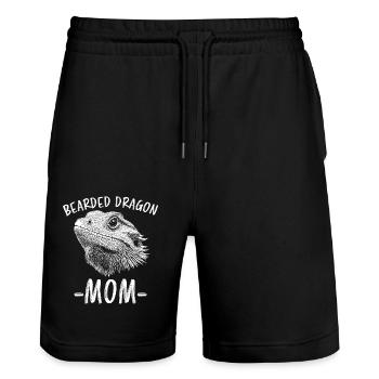 Bearded Dragon Saying Fun Funny Bearded Dragon Gift - Stanley/Stella Trainer Unisex Organic Jogging Shorts - black - Front - Nik (191cm) & Marisol (170cm)