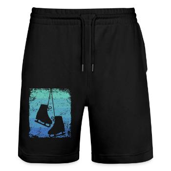 Figure Skating Figure Skating Ice Skating - Stanley/Stella Trainer Unisex Organic Jogging Shorts - black - Front - Nik (191cm) & Marisol (170cm)