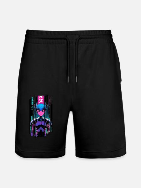 Kvinde geometrisk ninja cyborg symbol - Stanley/Stella Trainer økologiske unisex joggingshorts - sort