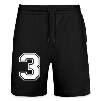 Numéro 3 - Short de jogging bio TRAINER Stanley/Stella unisexe - noir - Devant - Nik (191cm) & Marisol (170cm)
