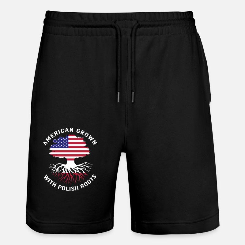 Polen Polnisch - Stanley/Stella Unisex Bio Joggingshorts Trainer  - Schwarz