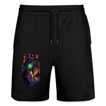 Femme loup-garou Géométrique - Short de jogging bio TRAINER Stanley/Stella unisexe - noir - Devant - Nik (191cm) & Marisol (170cm)