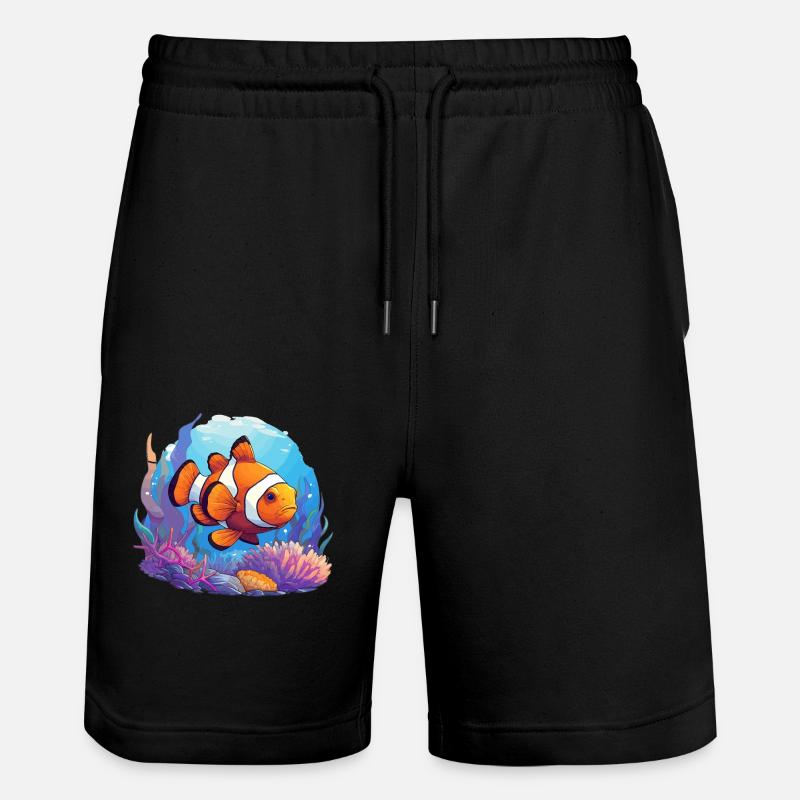 Clownfish Clownfische Clownfisch - Stanley/Stella Unisex Bio Joggingshorts Trainer  - Schwarz
