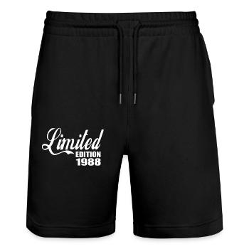 Edition limitée 1988 - Short de jogging bio TRAINER Stanley/Stella unisexe - noir - Devant - Nik (191cm) & Marisol (170cm)