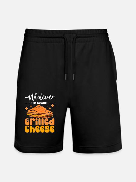 Whatever I'm having grilled cheese - Stanley/Stella Trainer Unisex Organic Jogging Shorts - black