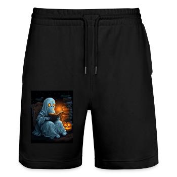 Halloween Geschenk Frauen Geist Männer Kinder Deko - Short de jogging bio TRAINER Stanley/Stella unisexe - noir - Devant - Nik (191cm) & Marisol (170cm)