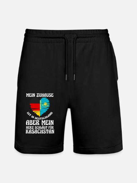 Kazakhstan Germany Kazakhstan - Stanley/Stella Trainer Unisex Organic Jogging Shorts - black