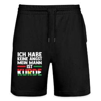 Kurdes Kurdistan - Short de jogging bio TRAINER Stanley/Stella unisexe - noir - Devant - Nik (191cm) & Marisol (170cm)