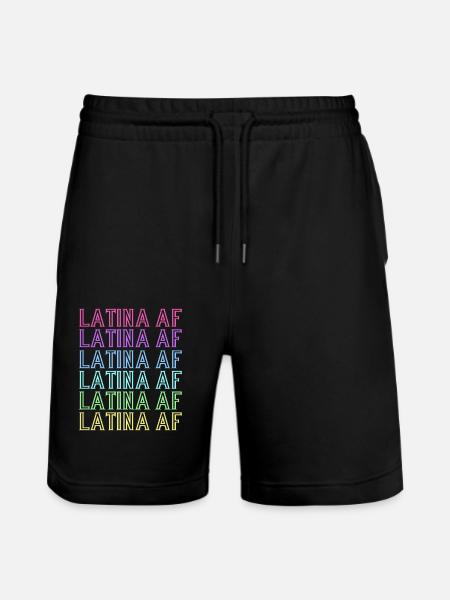 Latina Mutter - Stanley/Stella Unisex Bio Joggingshorts Trainer  - Schwarz