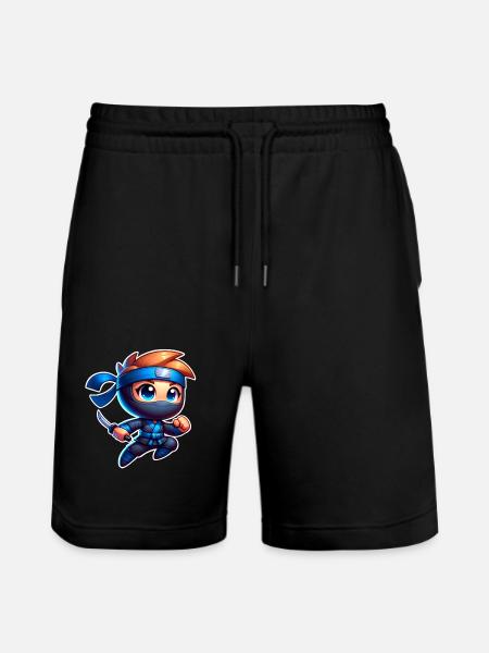 Ninja - Stanley/Stella Trainer Unisex Organic Jogging Shorts - black