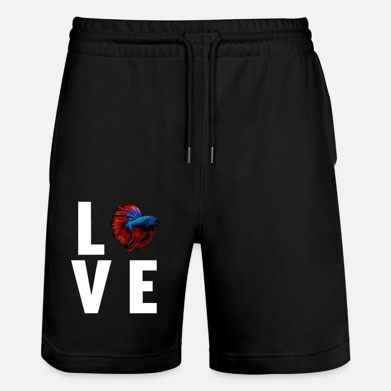 Bettas Betta Fisch Betta - Stanley/Stella Unisex Bio Joggingshorts Trainer - Schwarz