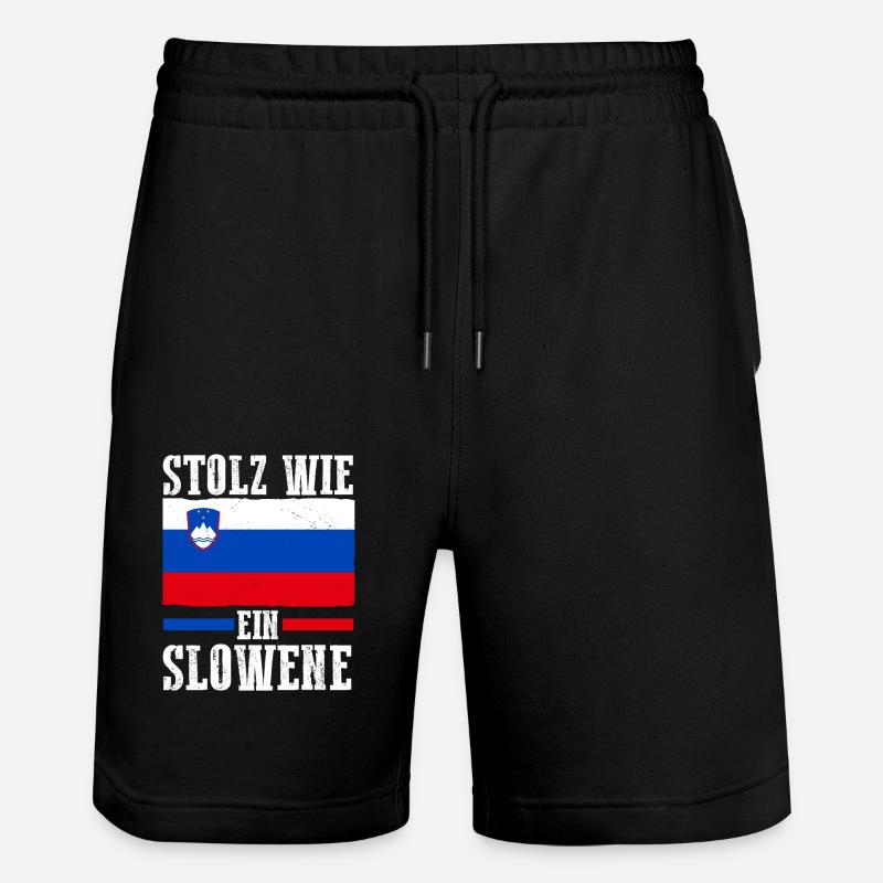 Slovènes Slovénie - Short de jogging bio TRAINER Stanley/Stella unisexe - noir