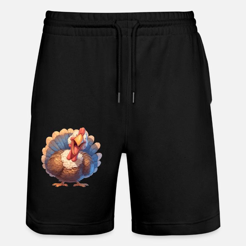 Turquie Dindes Turquie - Short de jogging bio TRAINER Stanley/Stella unisexe - noir
