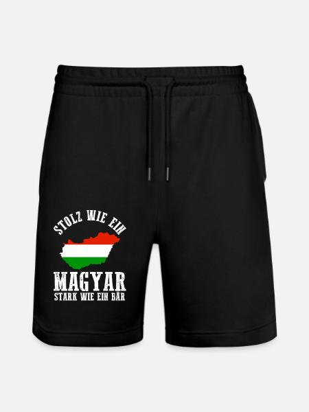 Ungar Ungarisch Ungarn - Stanley/Stella Unisex Bio Joggingshorts Trainer - Schwarz