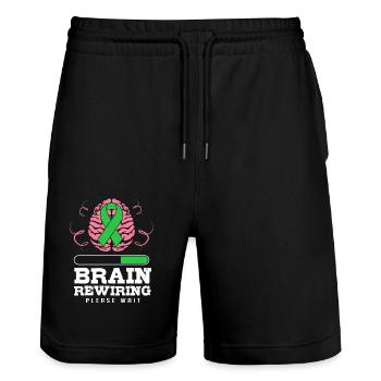 Schädel Hirn Trauma - Stanley/Stella Unisex Bio Joggingshorts Trainer  - Schwarz - Vorne - Nik (191cm) & Marisol (170cm)