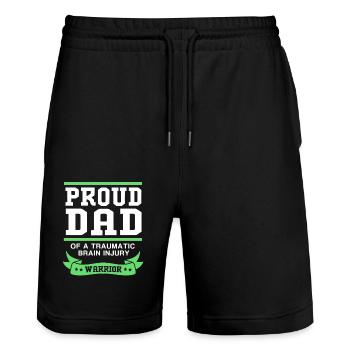 Schädel Hirn Trauma - Stanley/Stella Unisex Bio Joggingshorts Trainer  - Schwarz - Vorne - Nik (191cm) & Marisol (170cm)