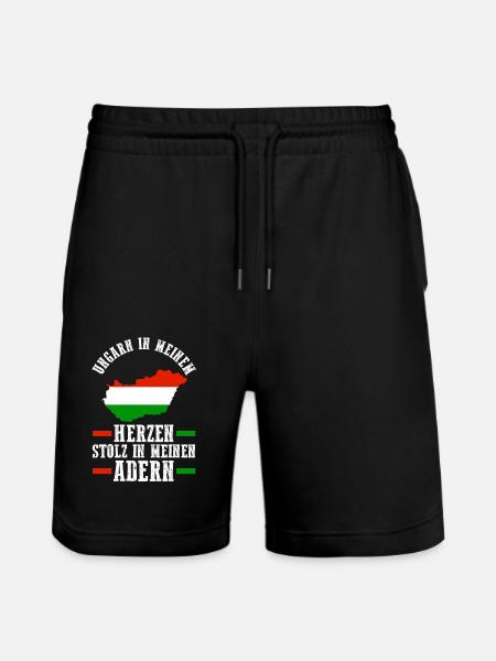 Ungar Ungarisch Ungarn - Stanley/Stella Unisex Bio Joggingshorts Trainer - Schwarz