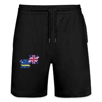Curaçao Drapeau du Royaume-Uni - Short de jogging bio TRAINER Stanley/Stella unisexe - noir - Devant - Nik (191cm) & Marisol (170cm)