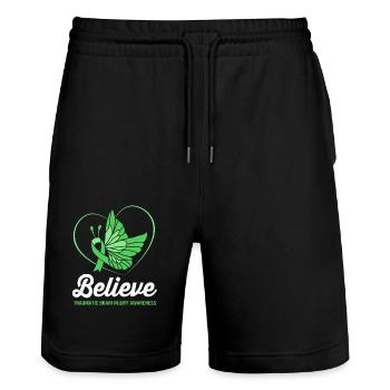 Schädel Hirn Trauma - Stanley/Stella Unisex Bio Joggingshorts Trainer  - Schwarz - Vorne - Nik (191cm) & Marisol (170cm)