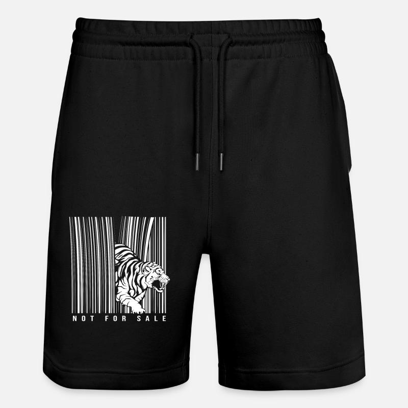 Tigre blanc - Short de jogging bio TRAINER Stanley/Stella unisexe - noir