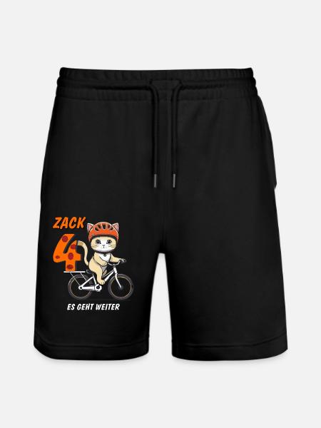 CAT BICYCLE ZACK FOUR - Stanley/Stella Trainer Unisex Organic Jogging Shorts - black