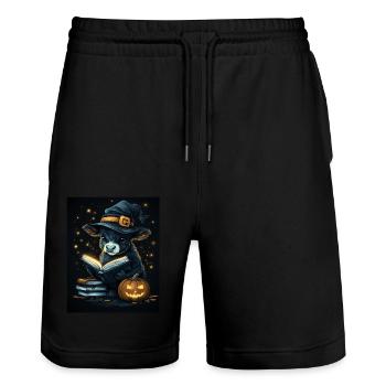 Halloween Cadeau Femmes Vache Hommes Enfants Décoration - Short de jogging bio TRAINER Stanley/Stella unisexe - noir - Devant - Nik (191cm) & Marisol (170cm)